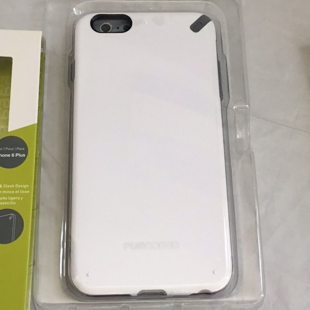 PureGear Slim Shell White Case for iPhone 6+ (H)
